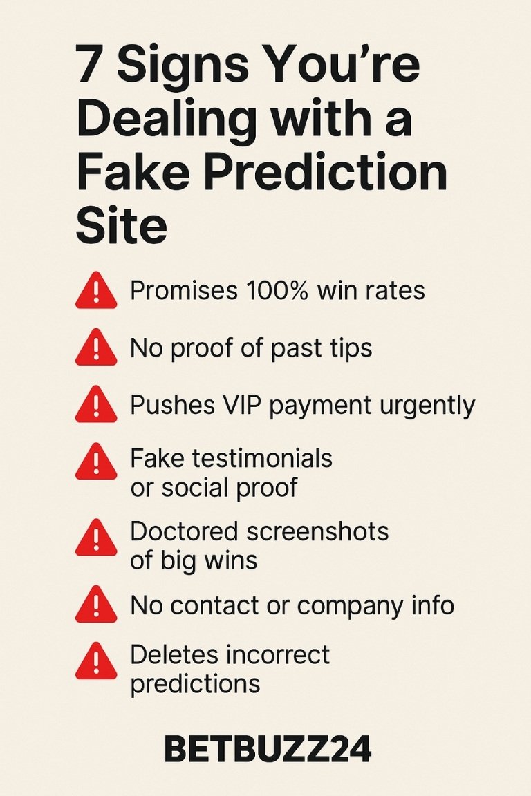 7 Warning Signs of Fake Betting Prediction Sites Checklist