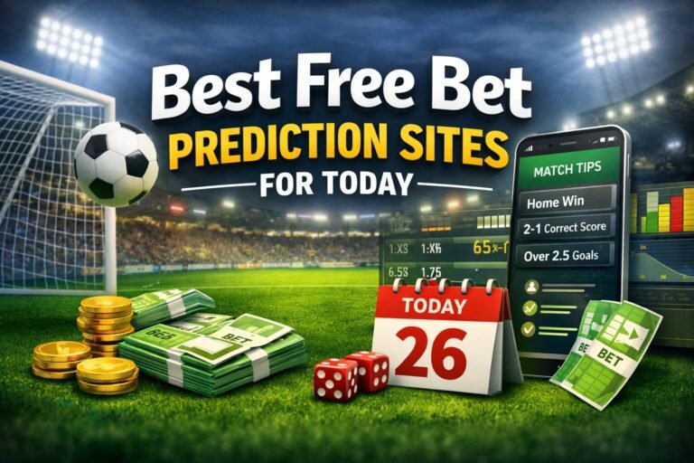 Best free bet prediction sites for today showing football betting tips, match predictions, and daily picks for bettors