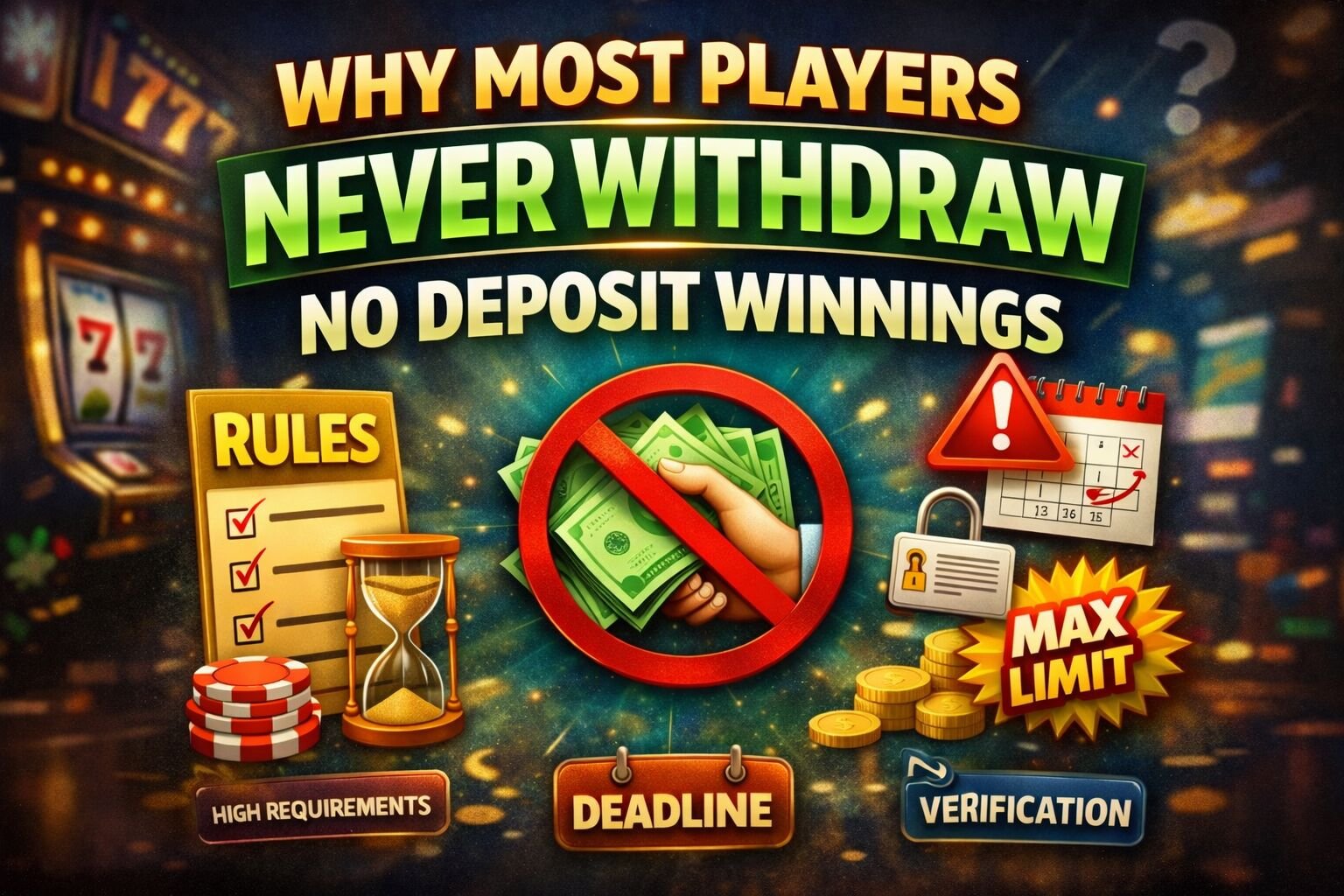 Why Most Players Never Withdraw No Deposit Winnings