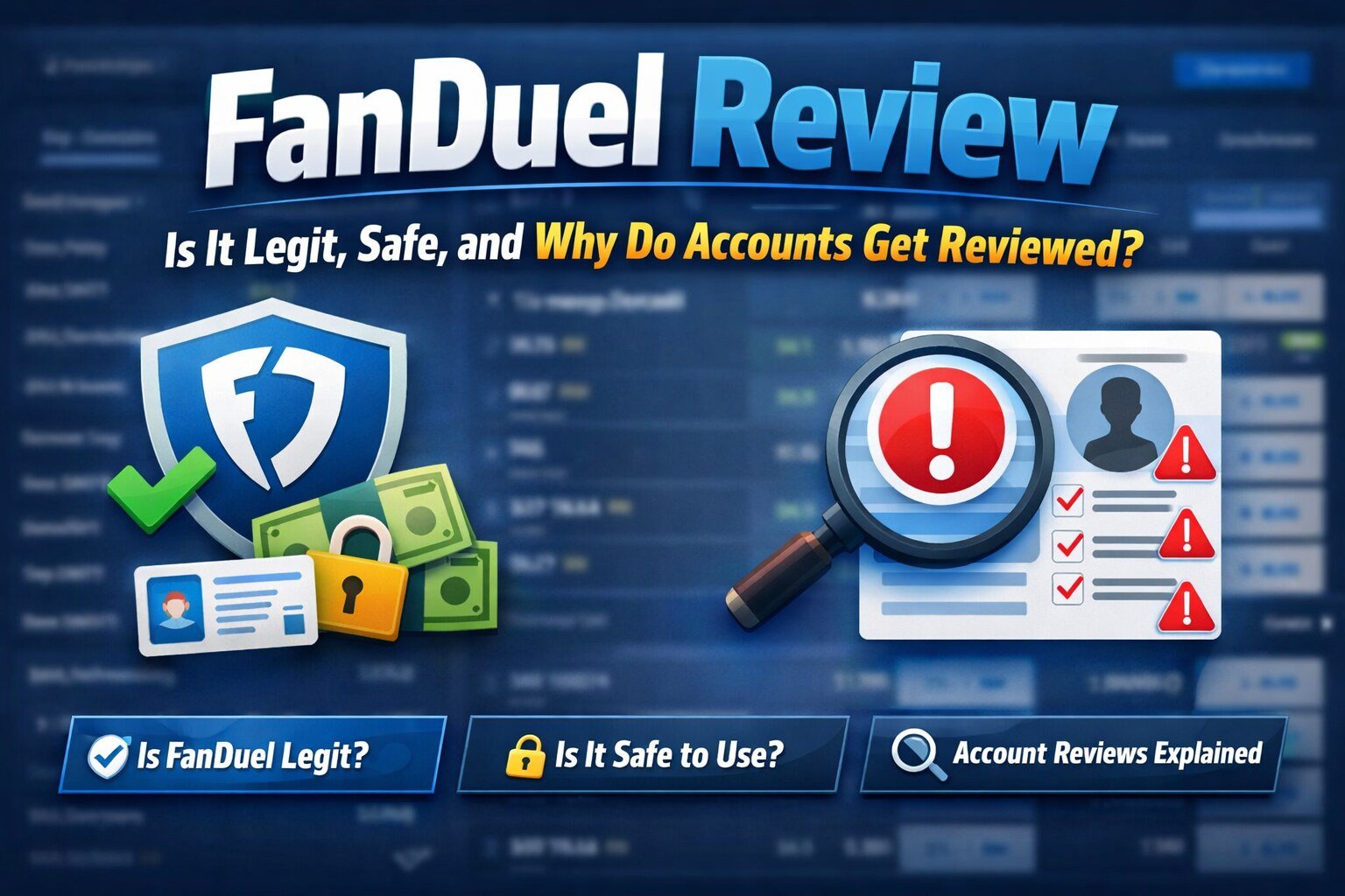 FanDuel Review: Is It Legit, Safe, and Why Do Accounts Get Reviewed?