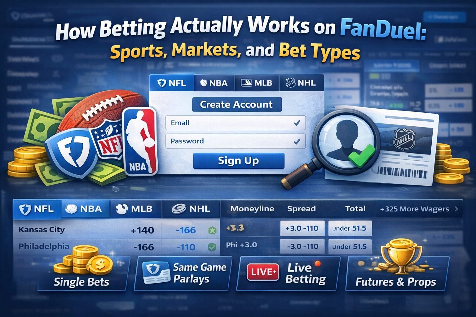 How Betting Actually Works on FanDuel: Sports, Markets, and Bet Types