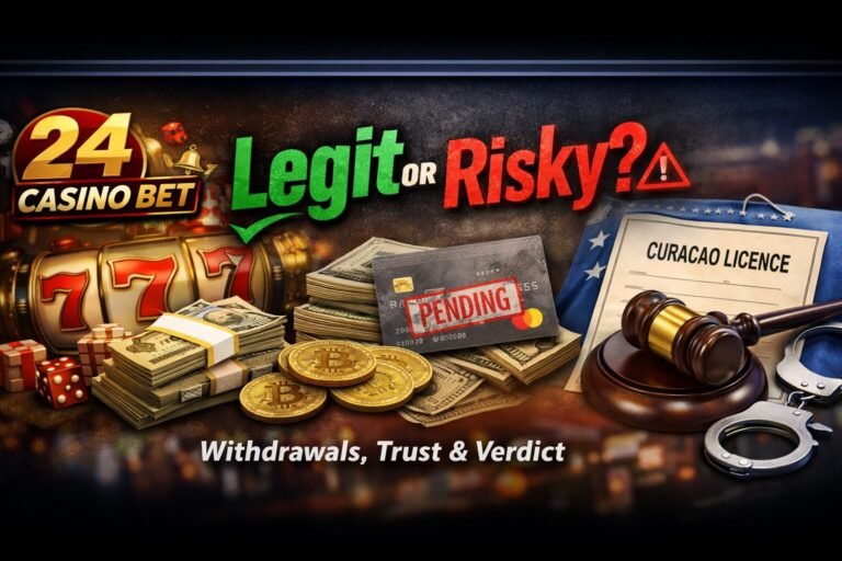 24 Casino Bet review showing withdrawal risks, trust concerns and Curacao licence