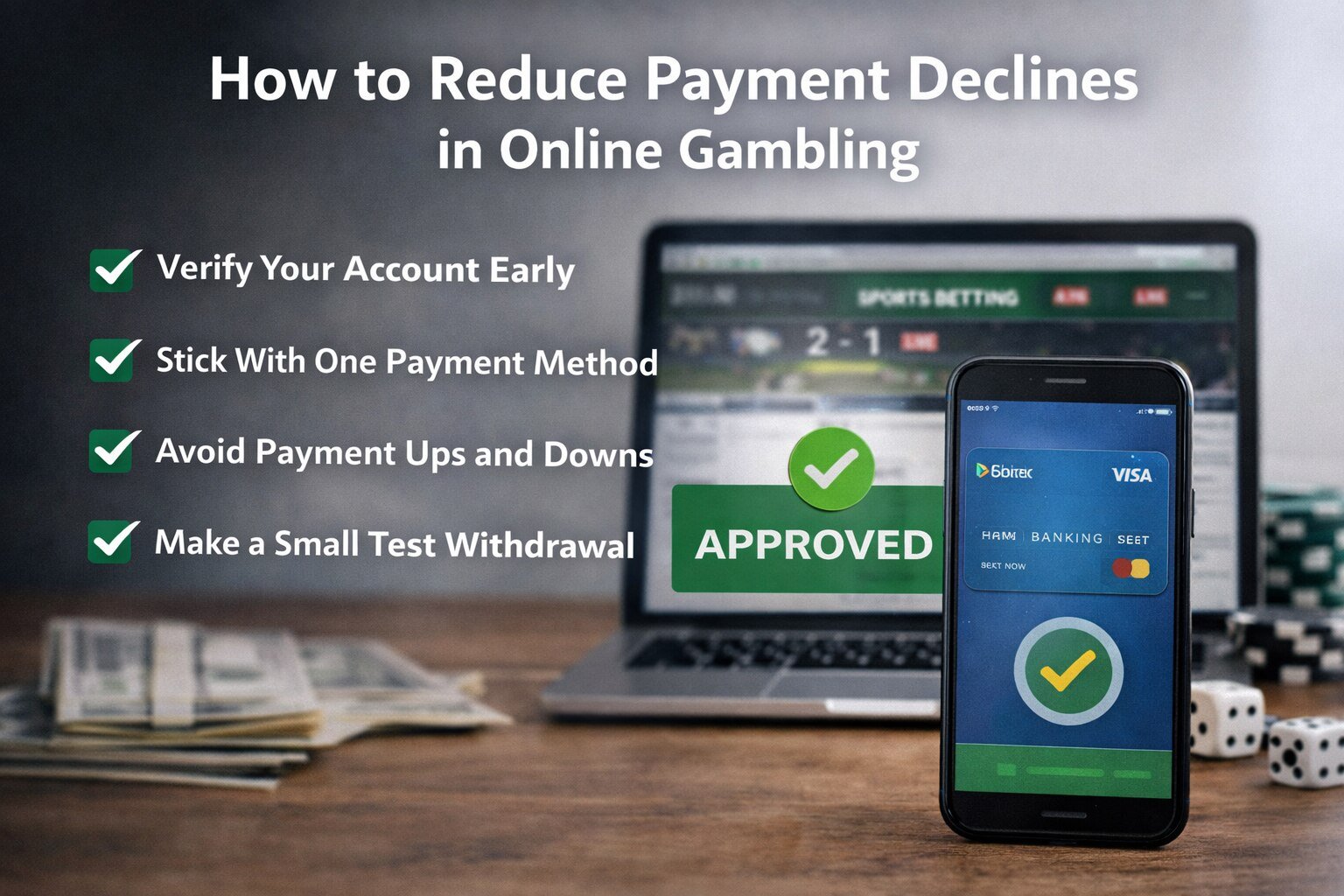 steps to reduce card and bank payment declines on online gambling platforms