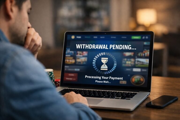 Casino withdrawal pending on a legitimate online betting platform