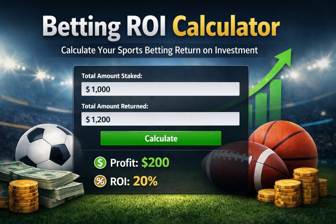 betting roi calculator showing sports betting return on investment and profit calculation