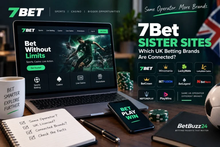 7Bet sister sites including Winomania, LuckyMate, BetCrown, BetNero and other connected UK brands