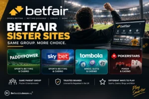 Betfair sister sites including Paddy Power, Sky Bet, tombola and PokerStars