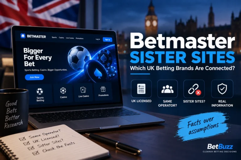 Betmaster sister sites UK guide explaining connected betting brands and operator relationships