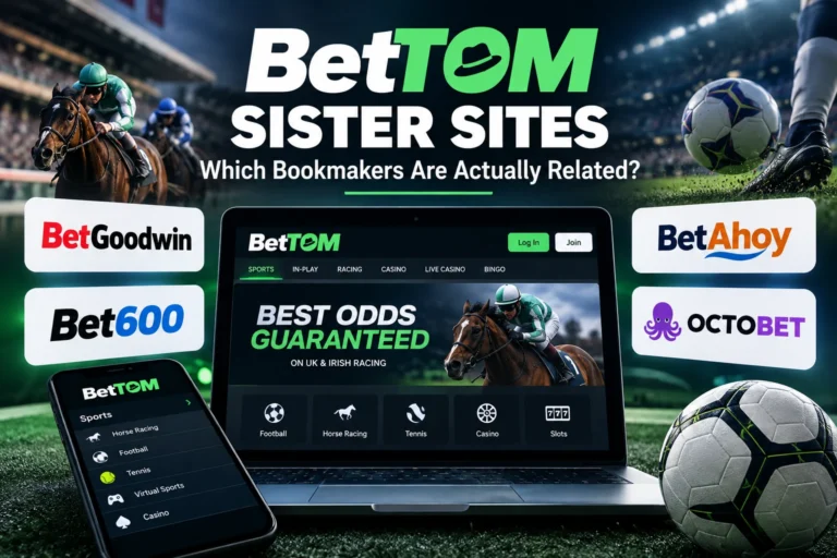BetTOM sister sites and related UK bookmakers including BetGoodwin, Bet600, BetAhoy and Octobet