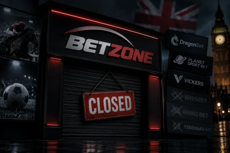 Betzone sister sites and former connected UK betting brands after Betzone closed online