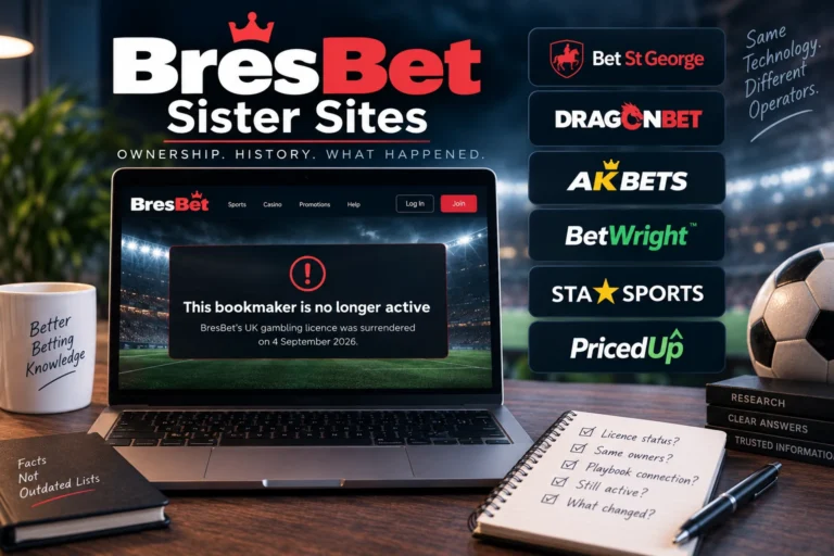 BresBet sister sites, former related brands and licence status