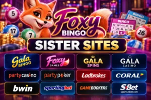 Foxy Bingo sister sites including Gala Bingo, Foxy Games, Gala Spins, Gala Casino, Party Casino, Ladbrokes and Coral