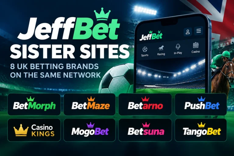 JeffBet sister sites and connected UK betting brands on the ProgressPlay network