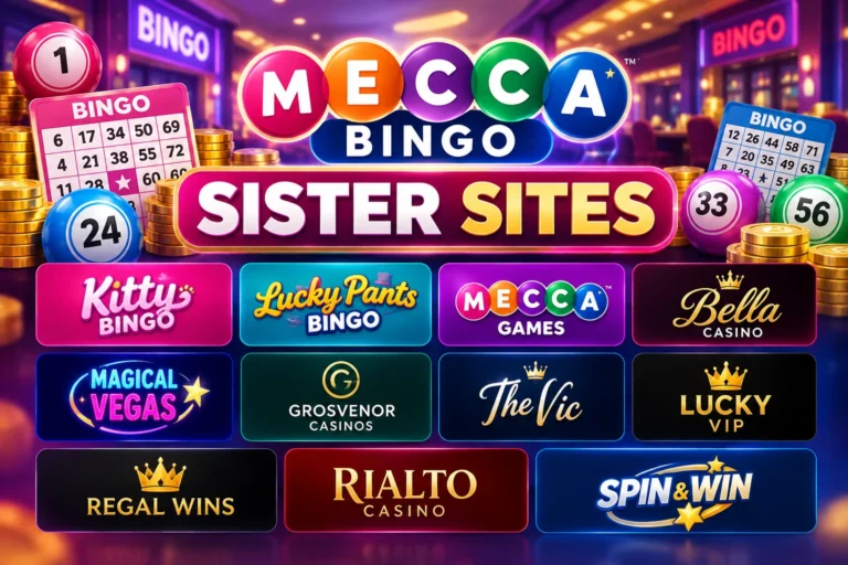 Mecca Bingo Sister Sites: Current Rank Interactive Brands 4 Mecca Bingo sister sites including Kitty Bingo, Lucky Pants Bingo, Mecca Games, Bella Casino and other Rank Interactive brands