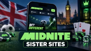 Midnite sister sites UK graphic with Midnite betting and casino branding