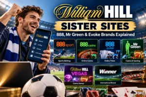 William Hill sister sites including 888sport, 888casino, 888poker, Mr Green, William Hill Vegas and Winner