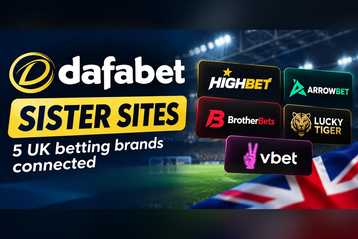 Dafabet sister sites showing Highbet, Arrowbet, BrotherBets, Lucky Tiger and VBet