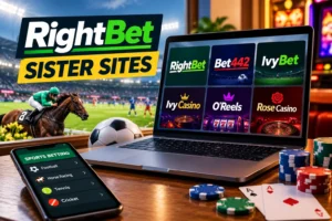 RightBet sister sites featuring Bet442, Ivy Bet, Ivy Casino, O'Reels and Rose Casino