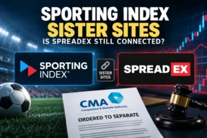 Sporting Index sister sites showing Spreadex connection and CMA separation ruling