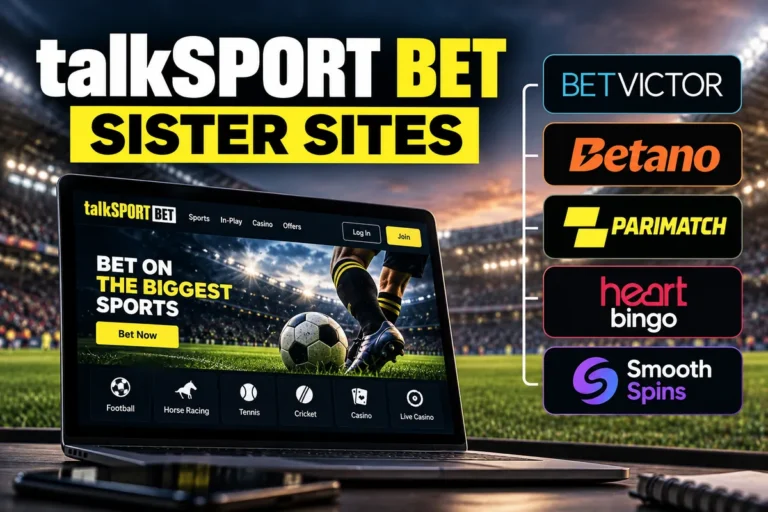 talkSPORT BET sister sites featuring BetVictor, Betano, Parimatch, Heart Bingo and Smooth Spins
