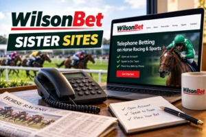 WilsonBet sister sites featured image showing telephone betting and horse racing